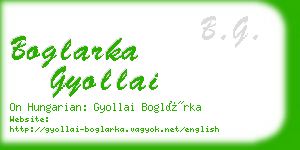 boglarka gyollai business card